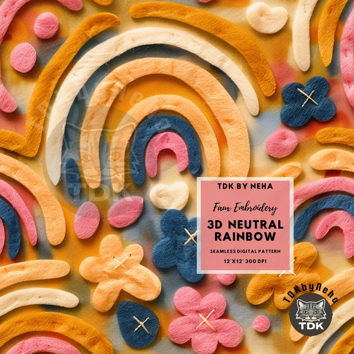 Neutral Rainbow Seamless JPG