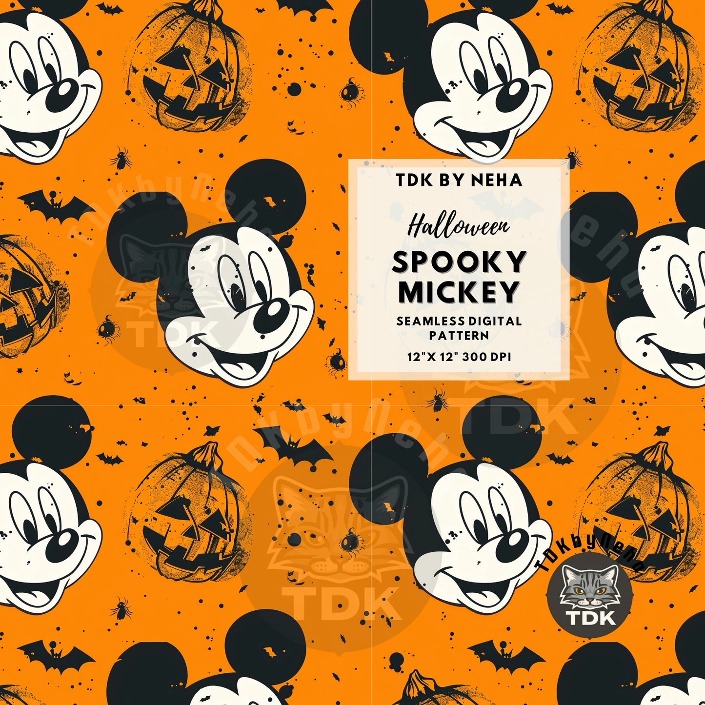Website Exclusive - Halloween Spooky Mickey Seamless