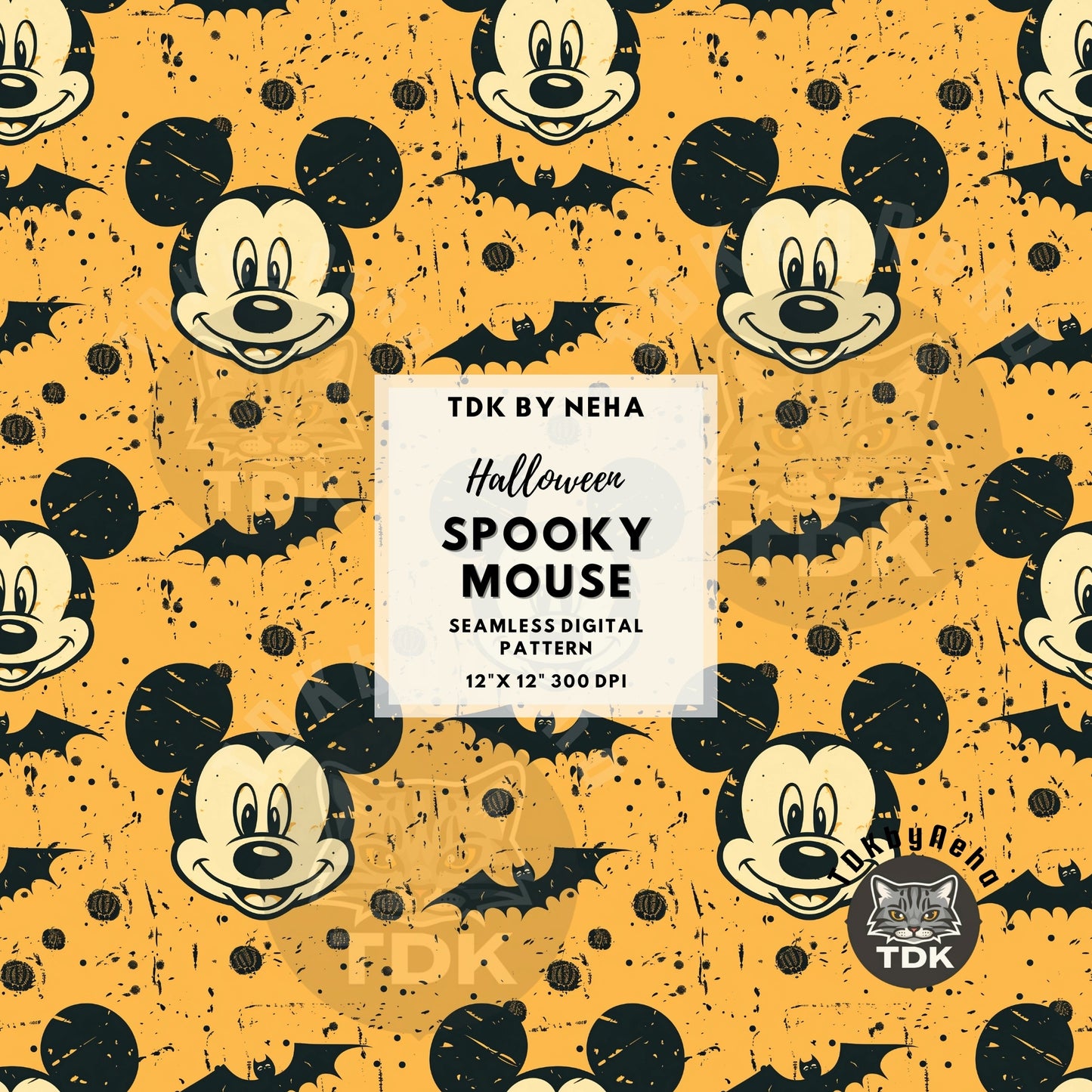 Website Exclusive - Halloween Spooky Mickey Mouse Seamless