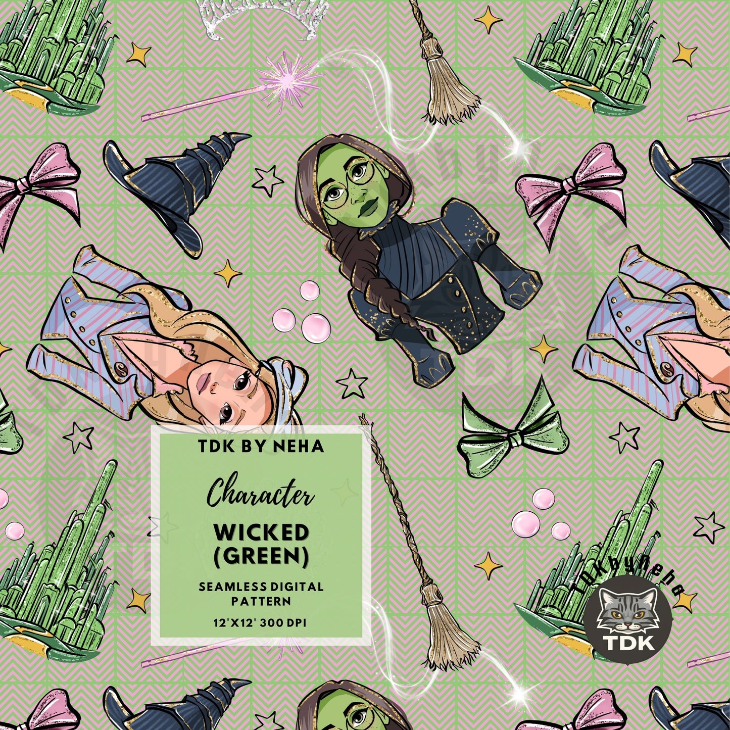WEBSITE EXCLUSIVE - Wicked Seamless Pattern (Green)