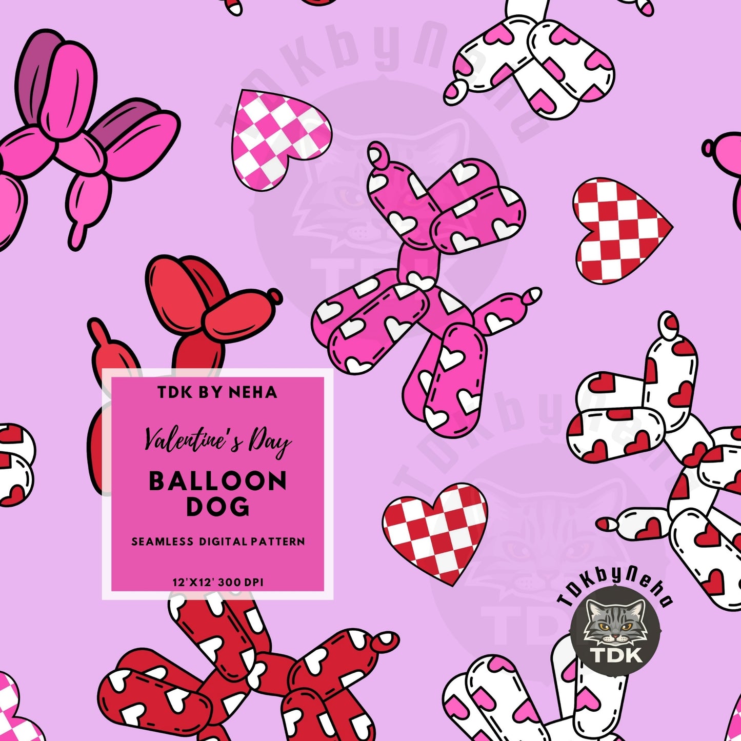 Vday Balloon Dog Seamless JPG (Lilac)