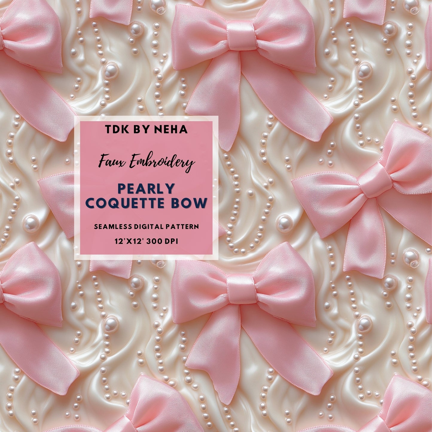 Pearly Pink Coquette Bow Seamless JPG