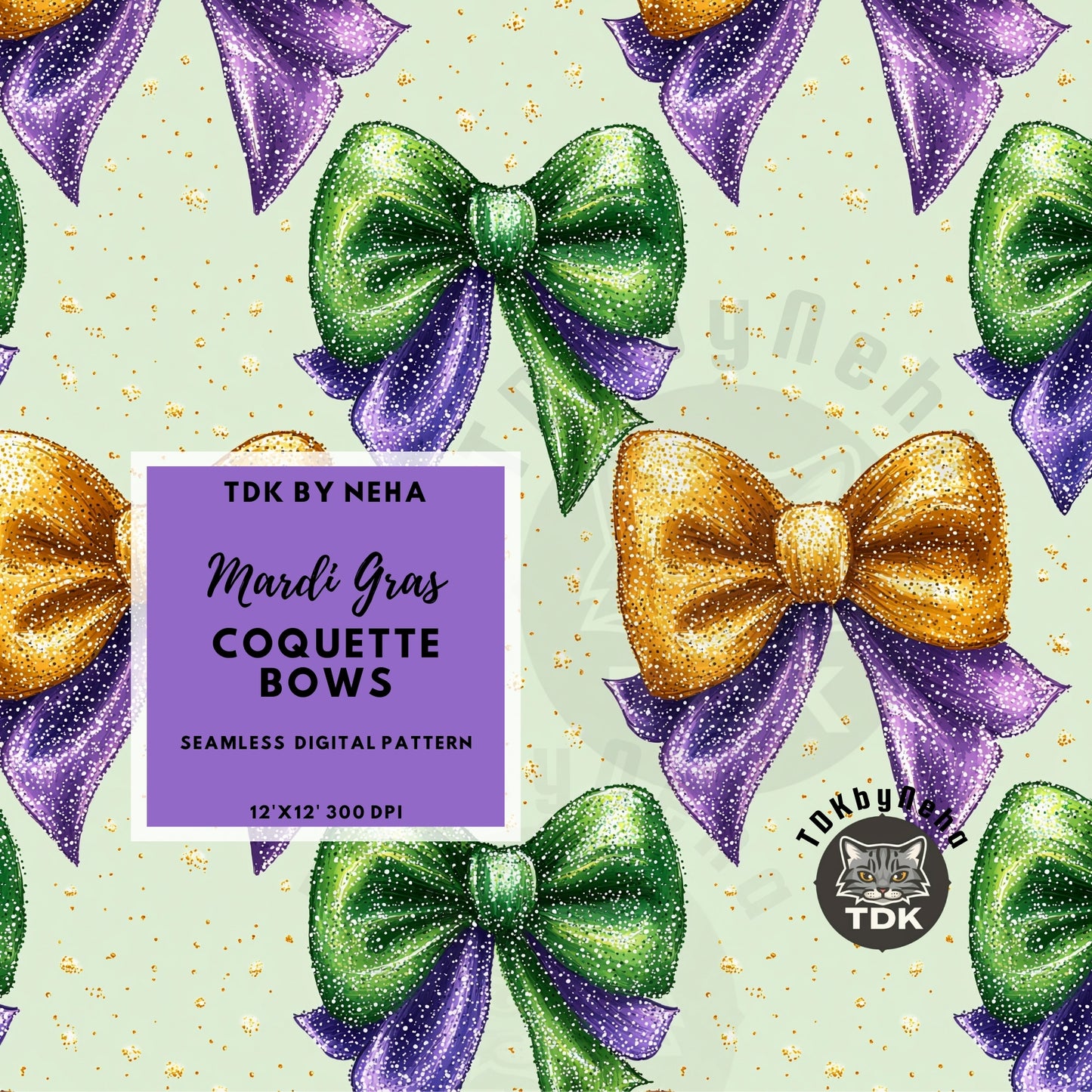 Mardi Gras Coquette Bows Seamless JPG