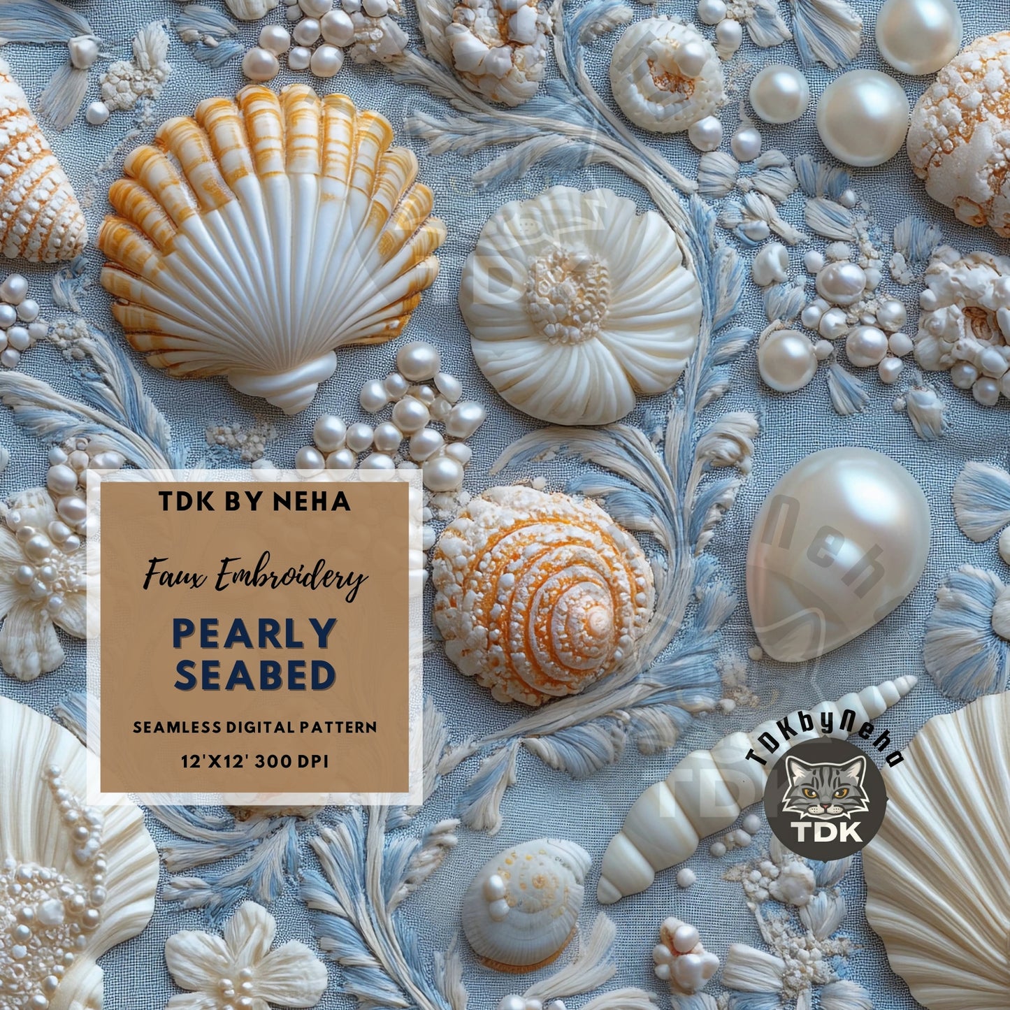 Pearly Floral Seabed Seamless JPG