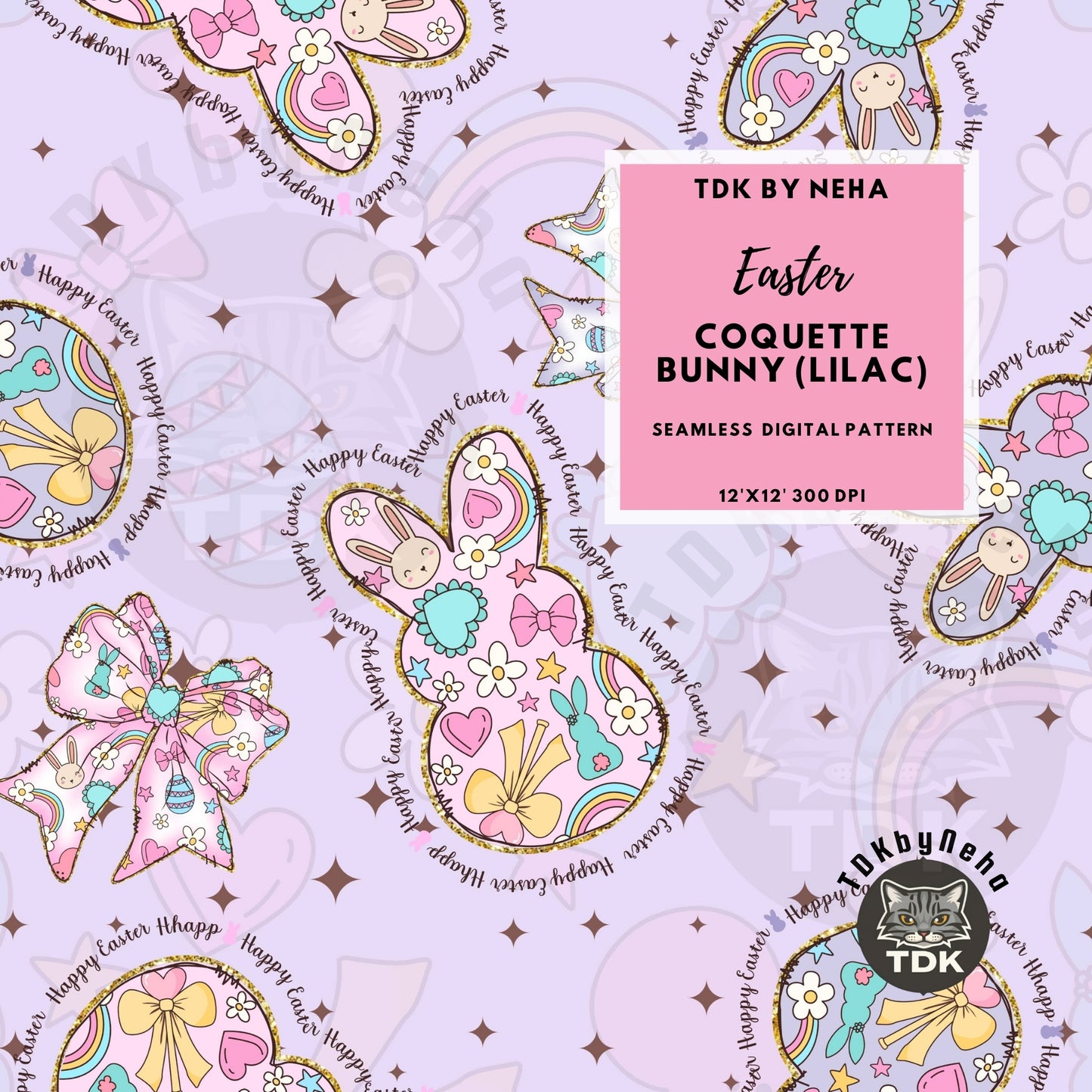 Easter Colorful Peeps Seamless (Lilac)