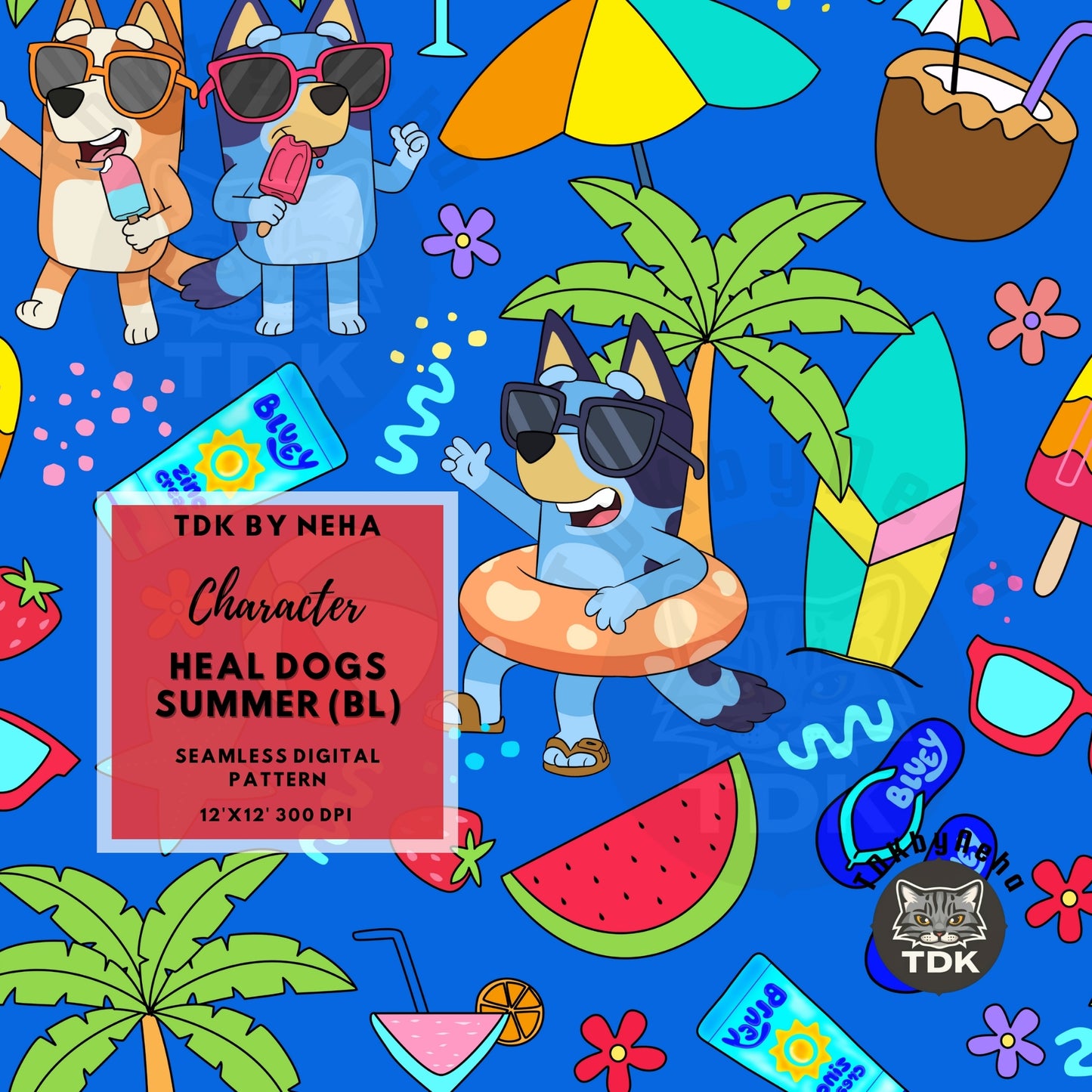 WEBSITE EXCLUSIVE - Heeler Dogs Summer Blue