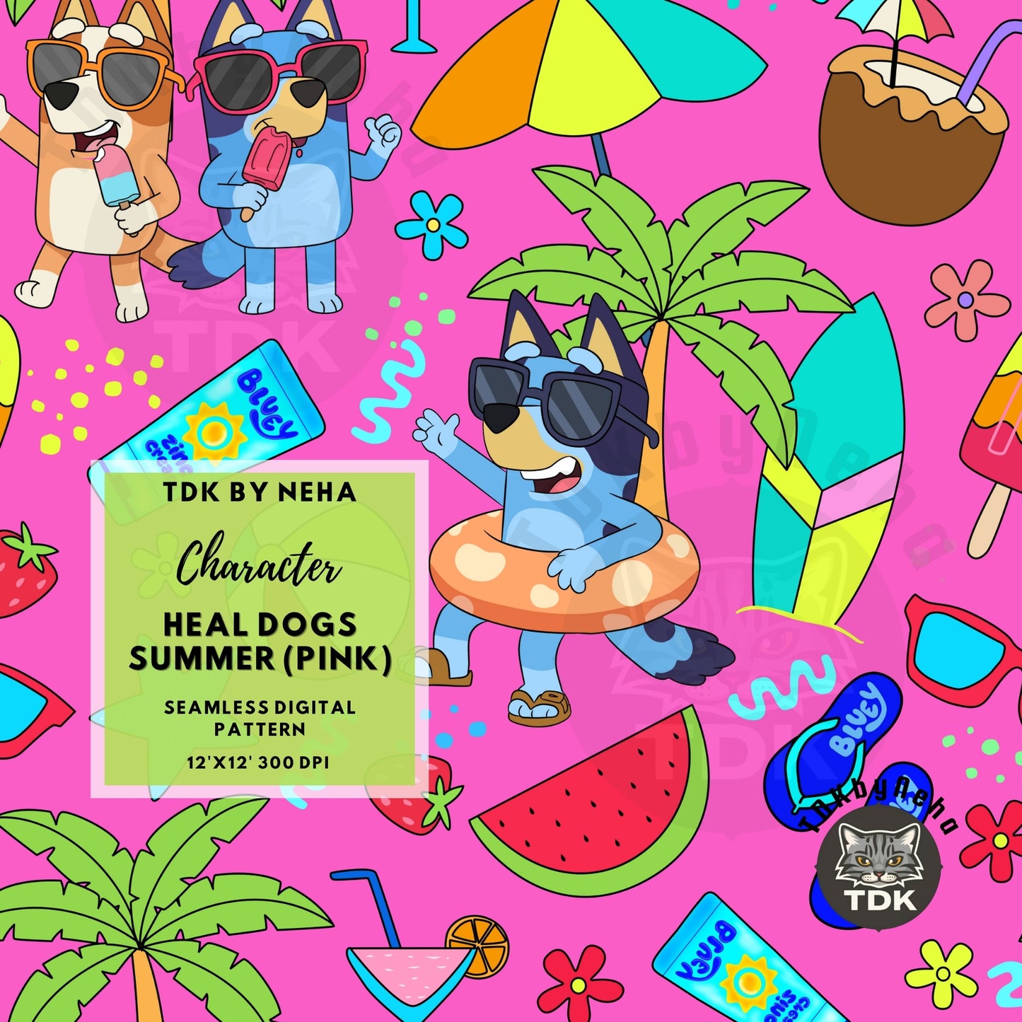 WEBSITE EXCLUSIVE - Heeler Dogs Summer Pink