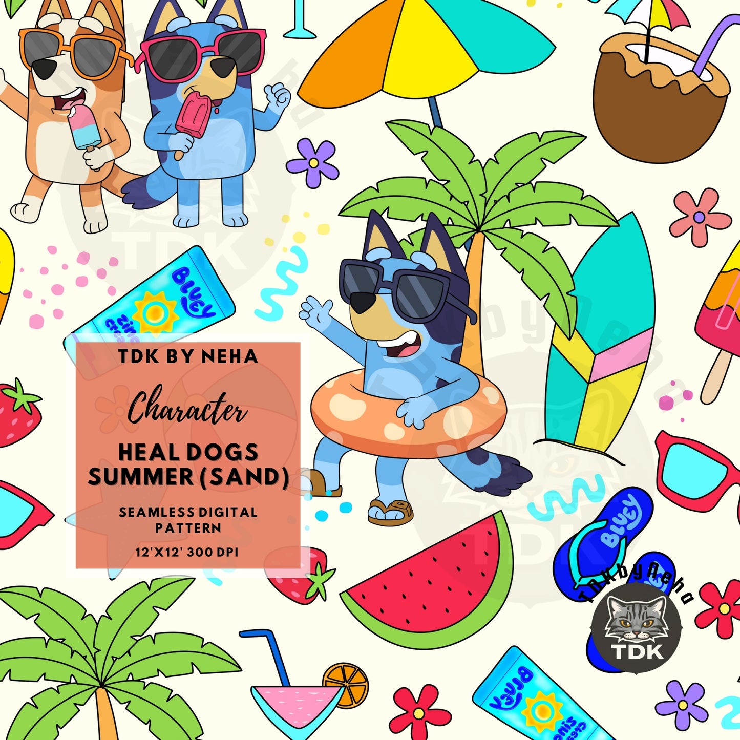 WEBSITE EXCLUSIVE - Heeler Dogs Summer Sand