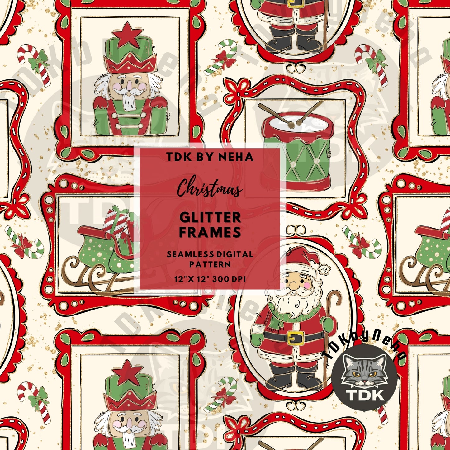 Christmas Frames Seamless PNG