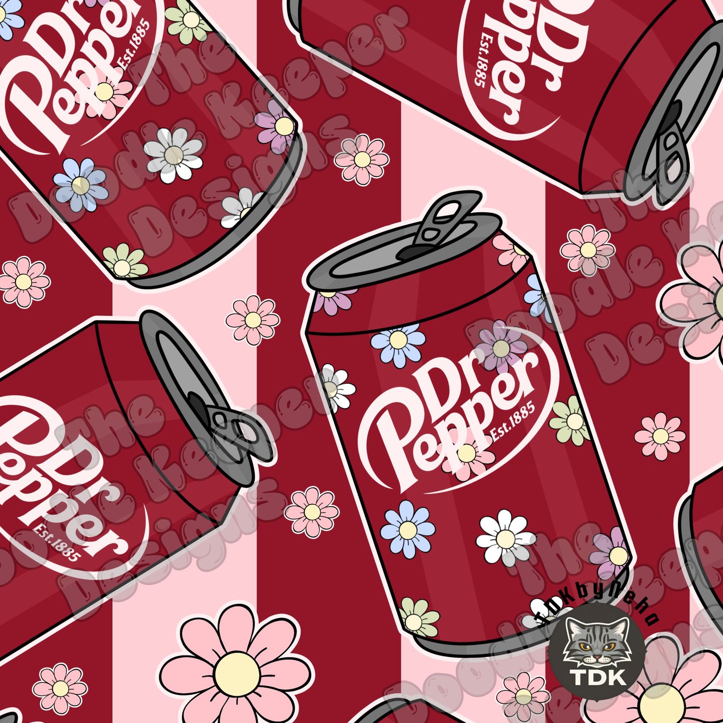 WEBSITE EXCLUSIVE - Stripes Red Pepper Drink Seamless PNG