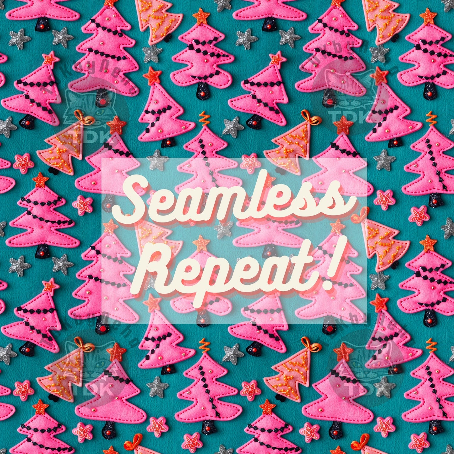 Christmas Funky Christmas Tree Seamless JPG
