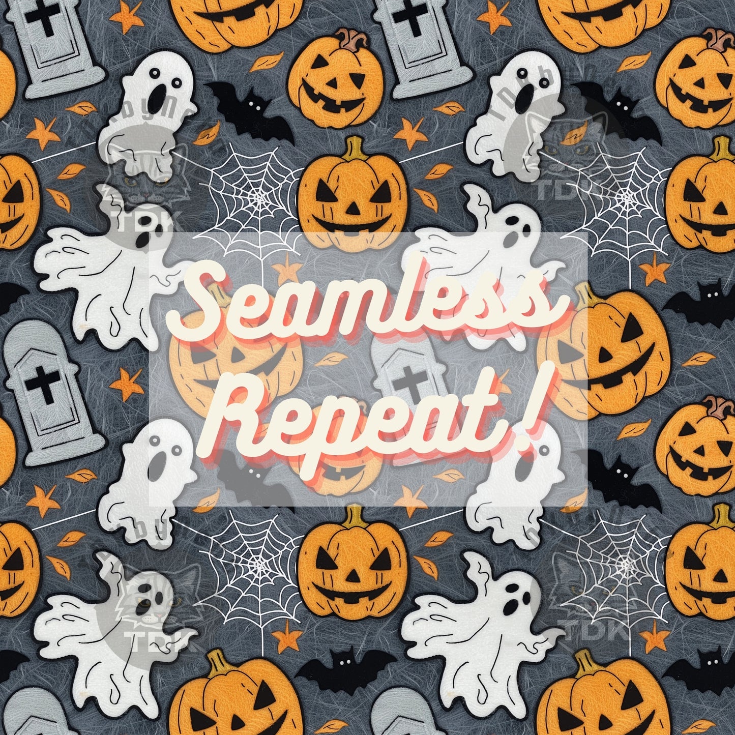 Halloween Spooky Graveyard Seamless JPG