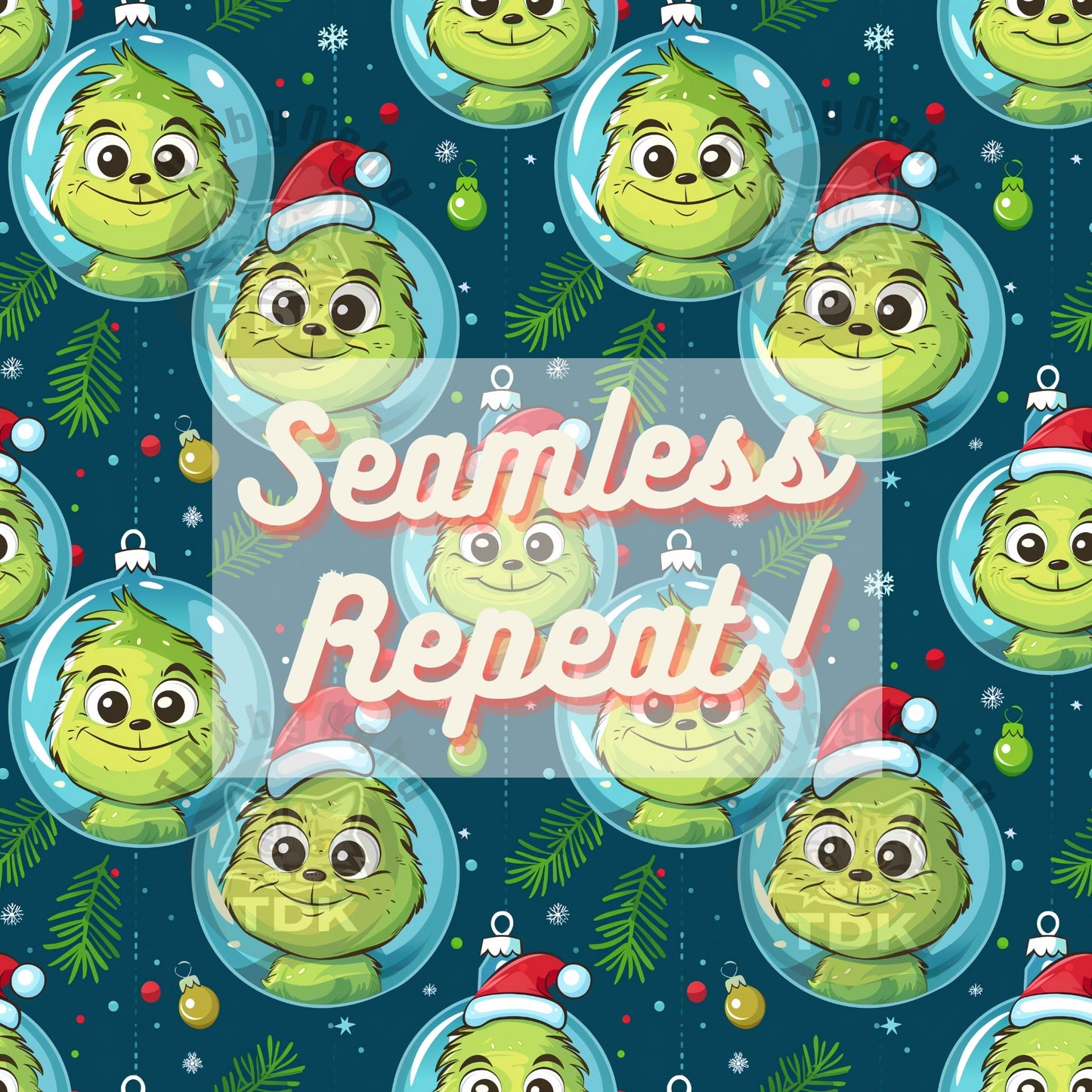 Website Exclusive - Christmas Cute Baby Green-ch Ornament Seamless