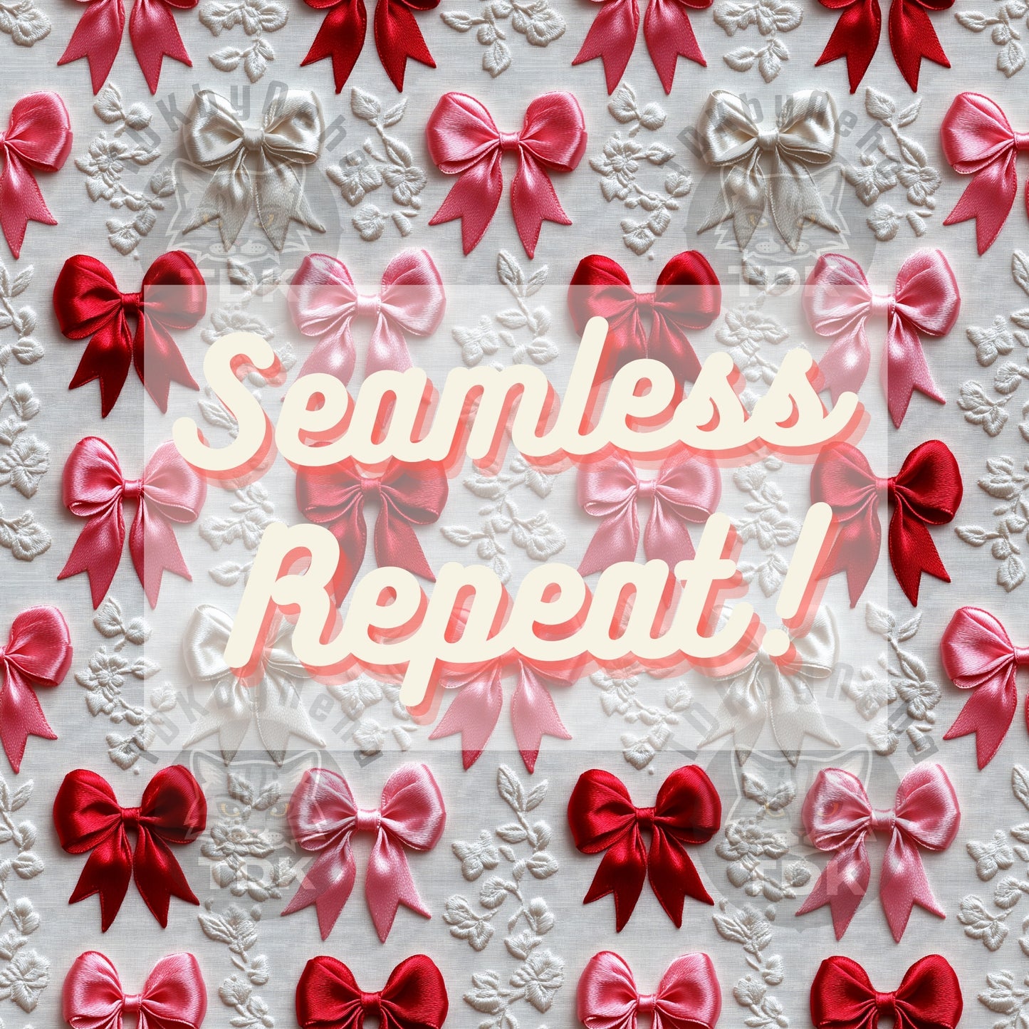 3D Red and Pink Coquette Bow Seamless JPG