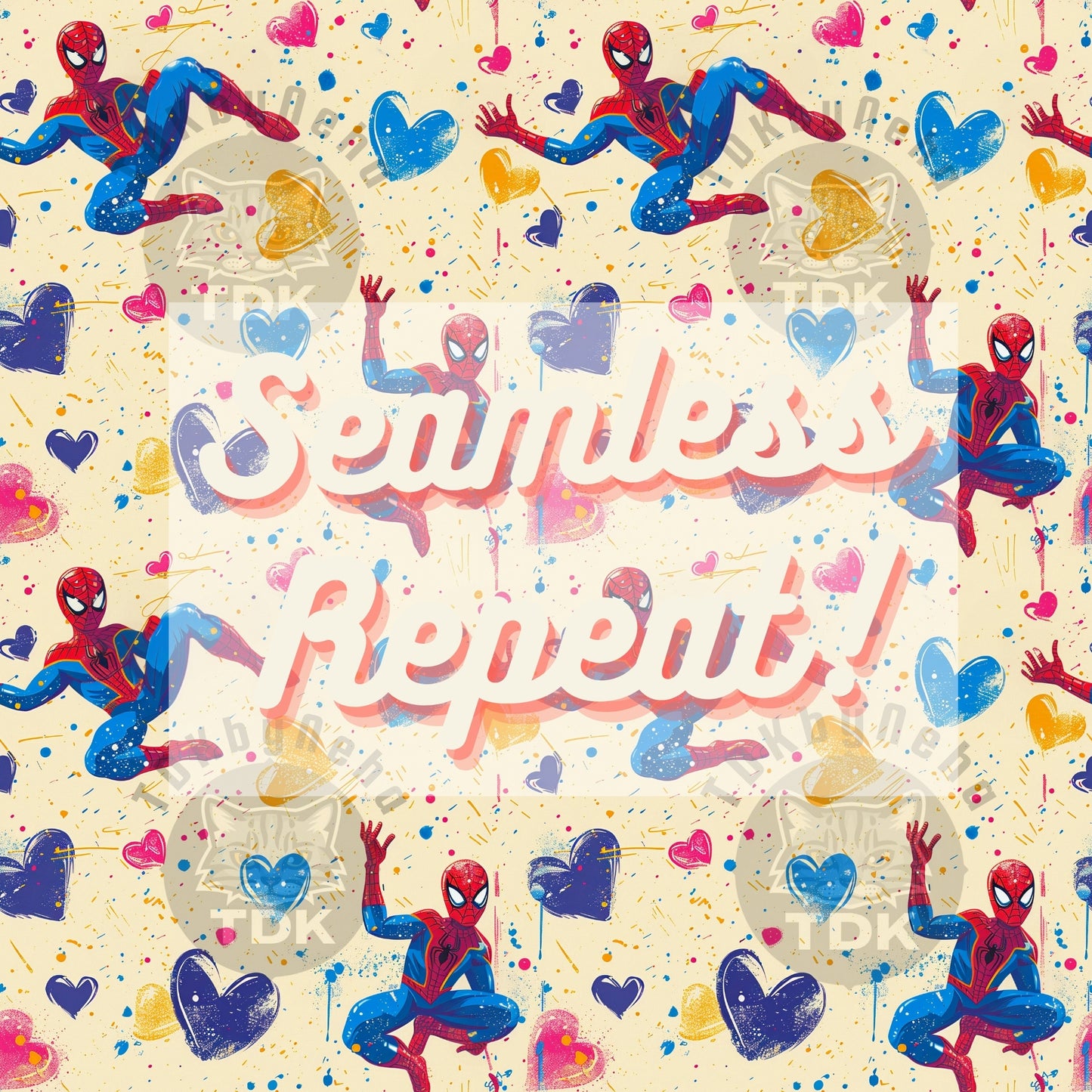 WEBSITE EXCLUSIVE - Vday Spidey Seamless Pattern
