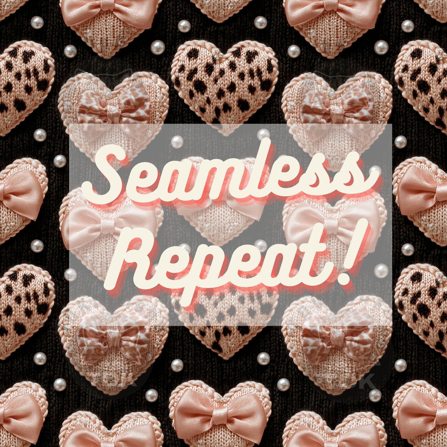 3D Spotted Coquette Bow Knit Hearts Seamless JPG