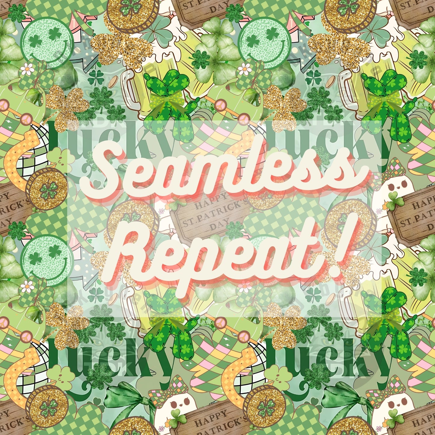 St. Patrick's Mashup Patchwork Seamless JPG