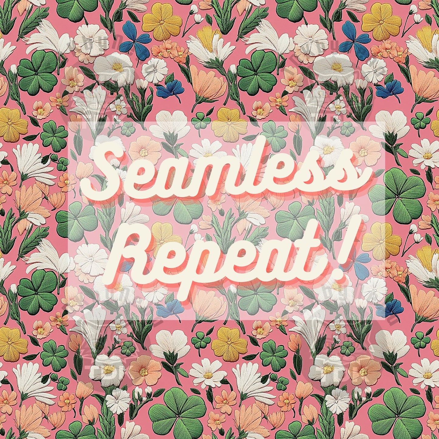 St. Patrick's Day Boho Floral Seamless JPG