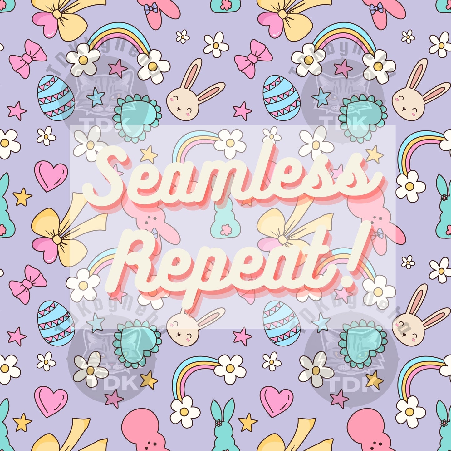 Preppy Easter Seamless (Purple)