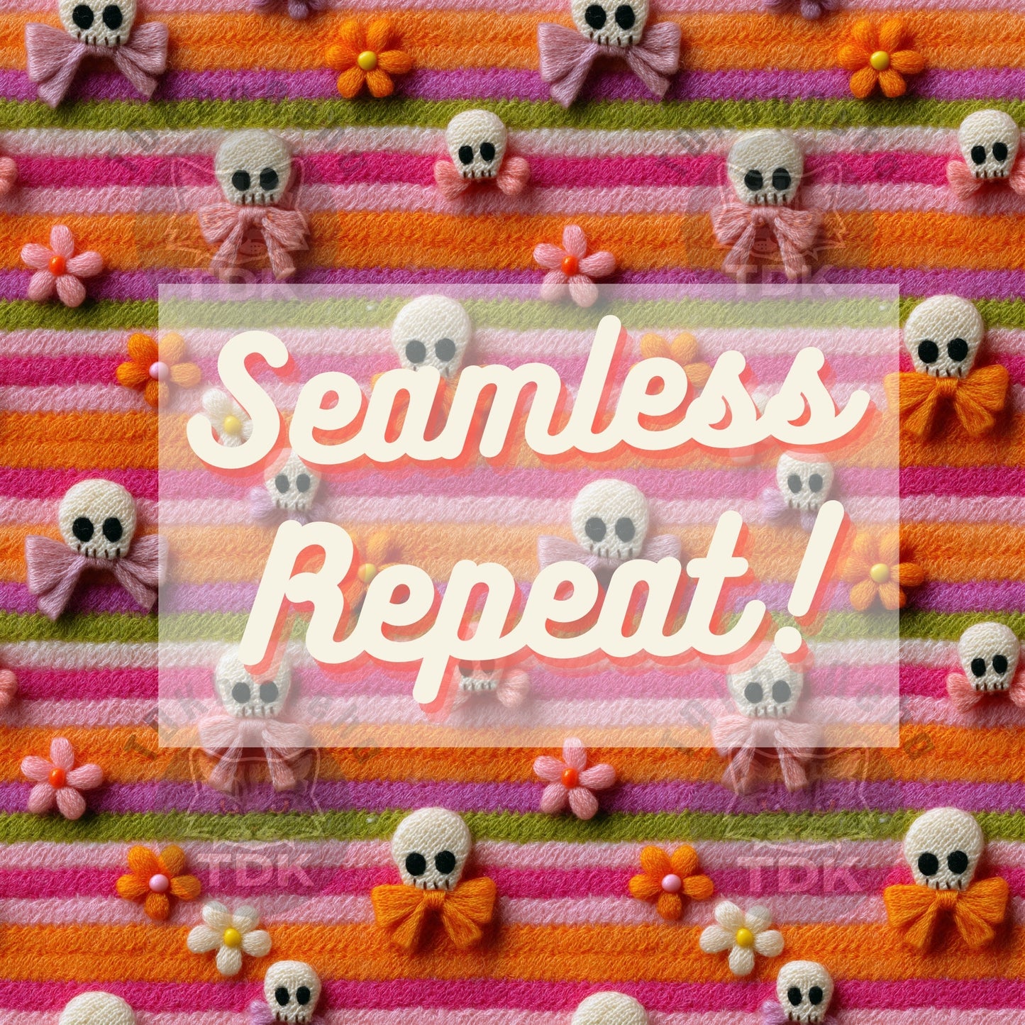 Halloween Bow Skulls Seamless JPG