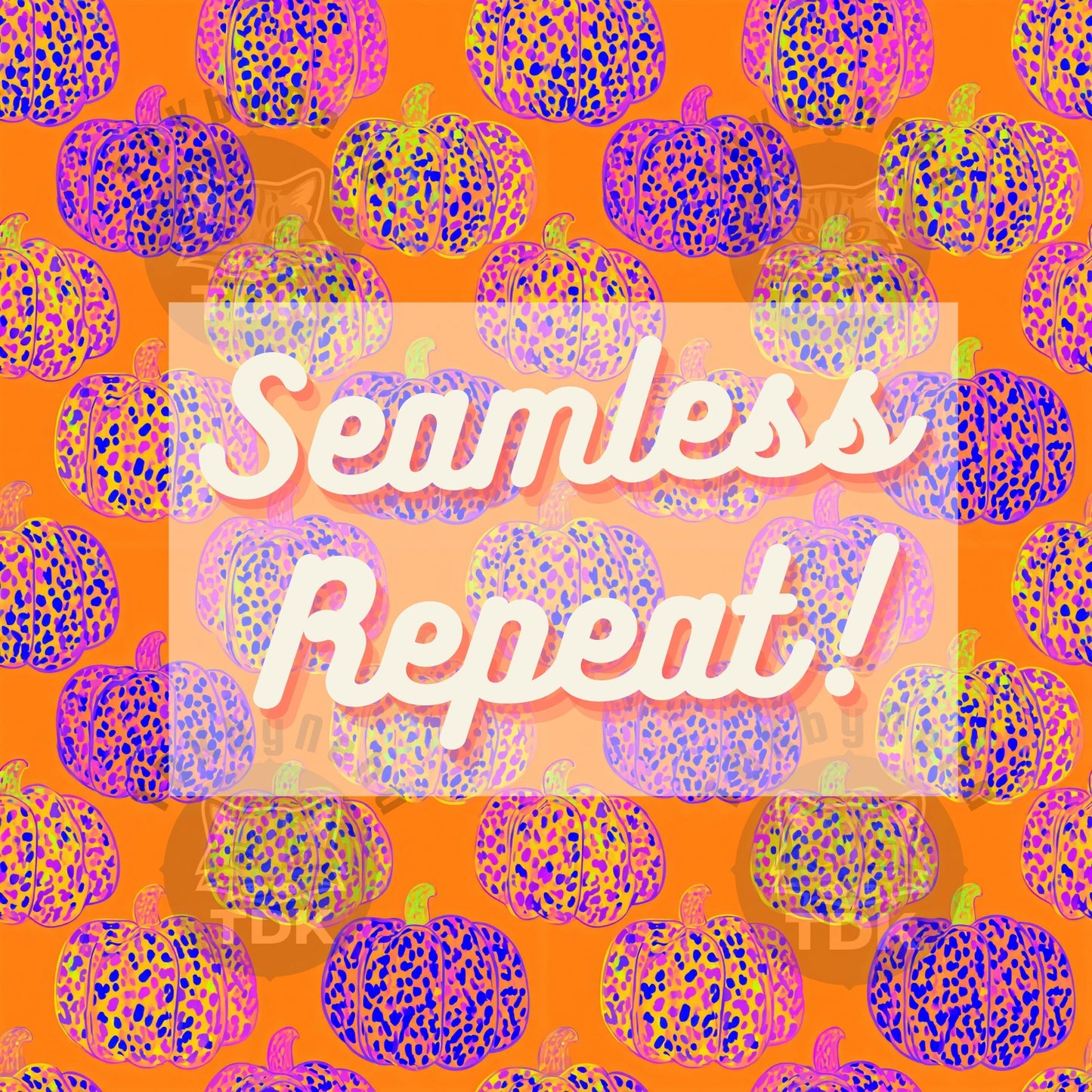 Neon Pumpkins Seamless JPG