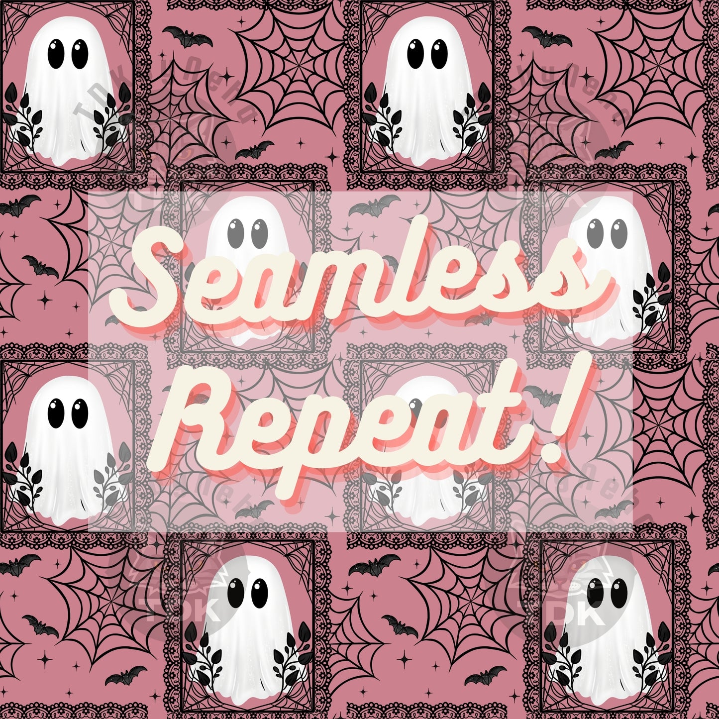 Lacy Ghost Frames Seamless PNG