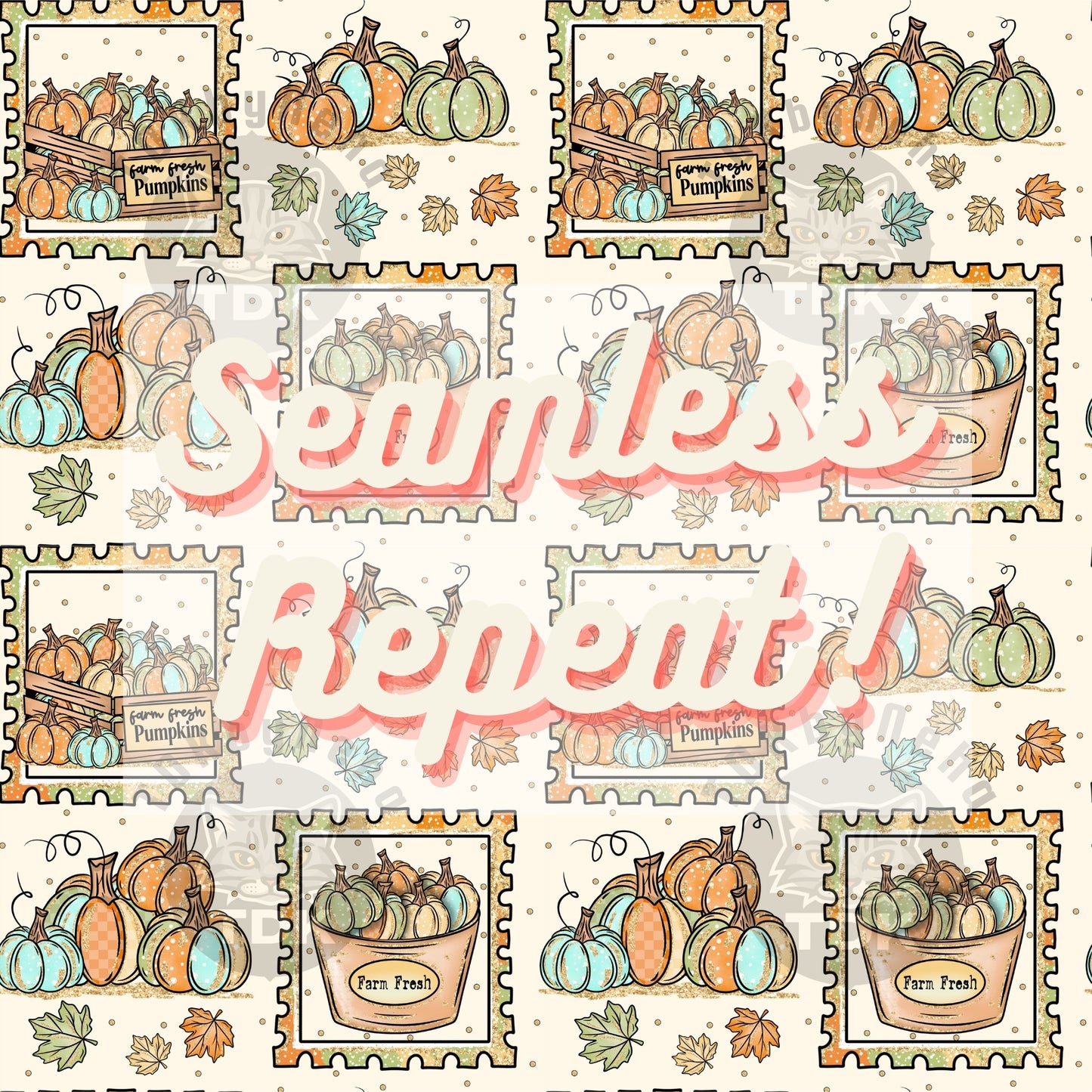 Farm Fresh Pumpkins Seamless PNG