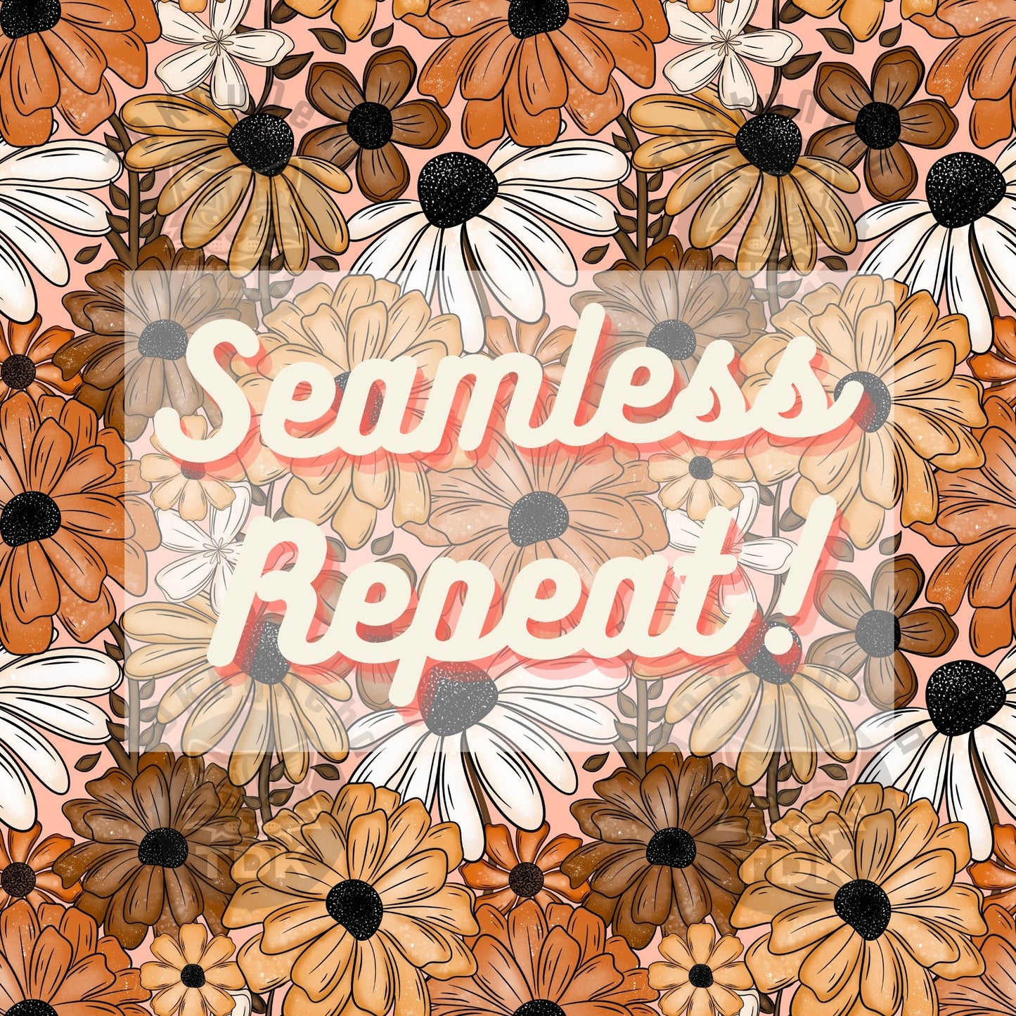 Fall Florals Seamless PNG (Pink)