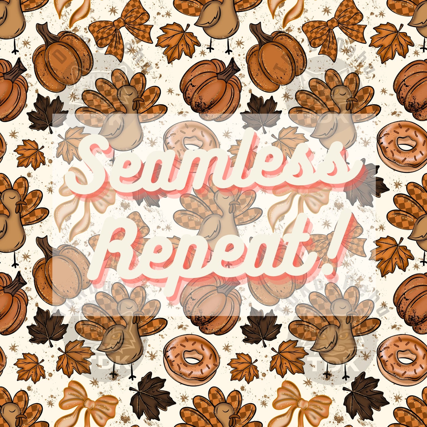 Checkered Turkey Seamless PNG