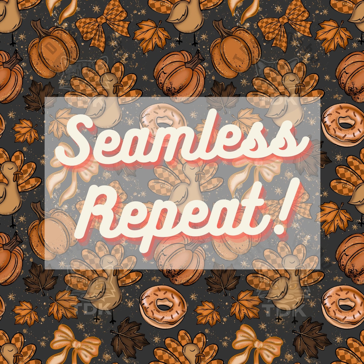 Checkered Turkey Seamless PNG (Deep)