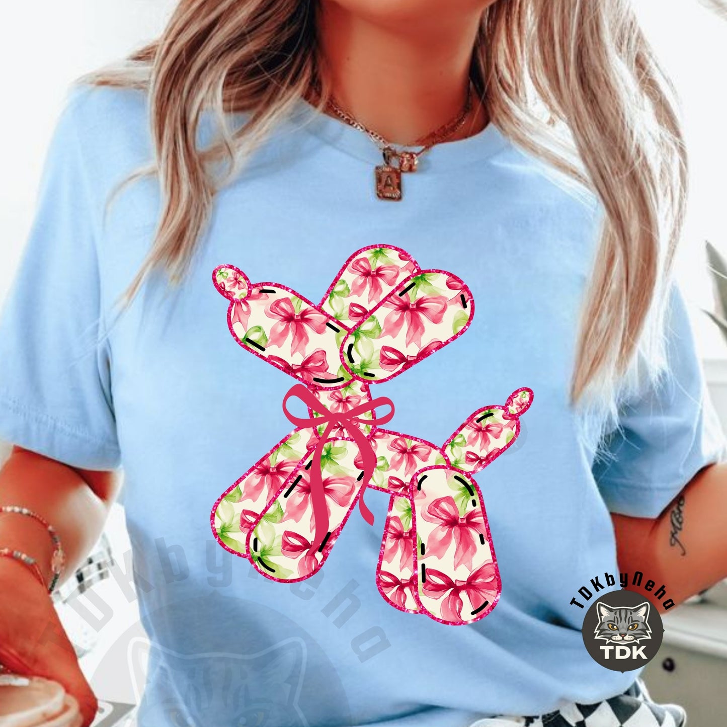 Coquette Bow Balloon Dog PNG