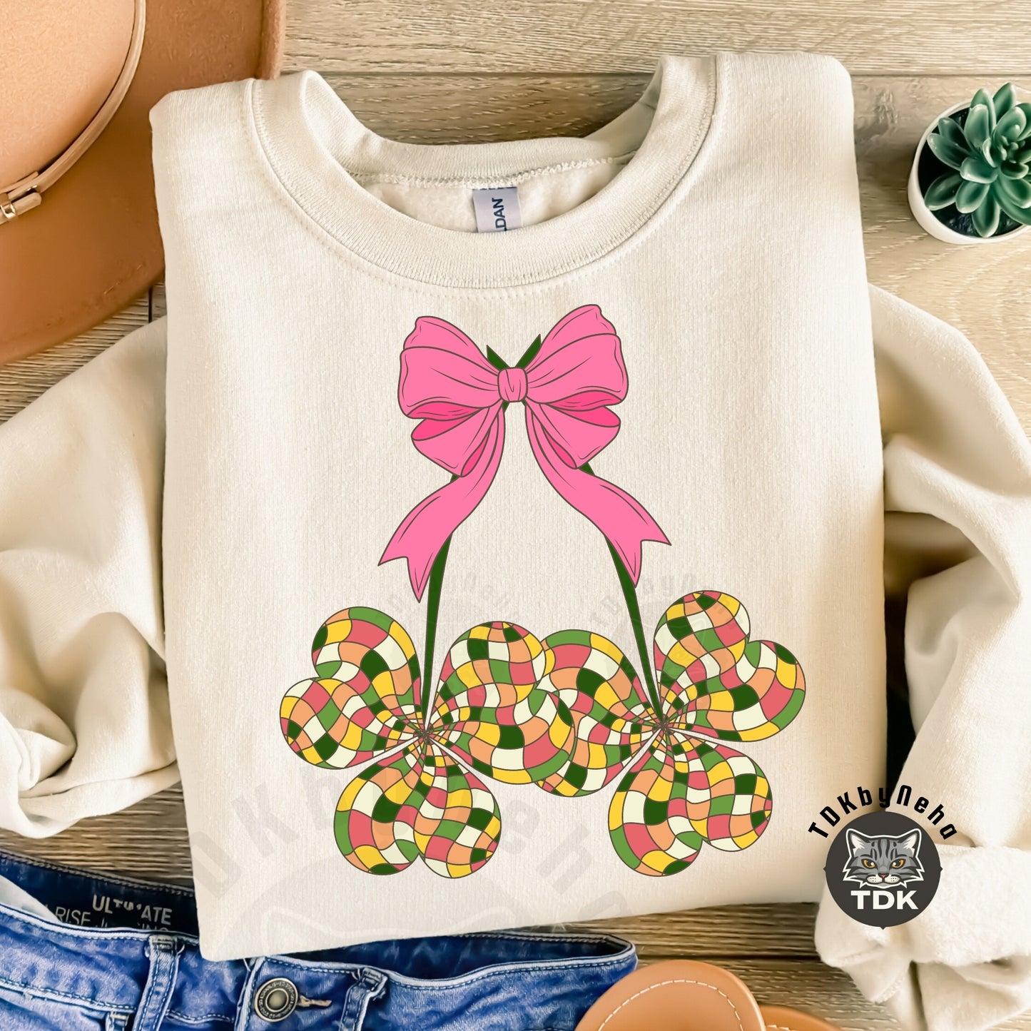St Patty's Coquette Shamrock PNG