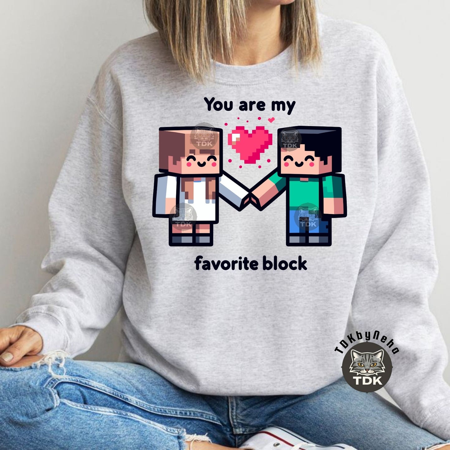 Instant Download Valentines PNG, Video Game clipart Art,Blocks Pixel Shirt Png Miner love, Digital Printable Minec shirt Sublimation Design /Heat Press