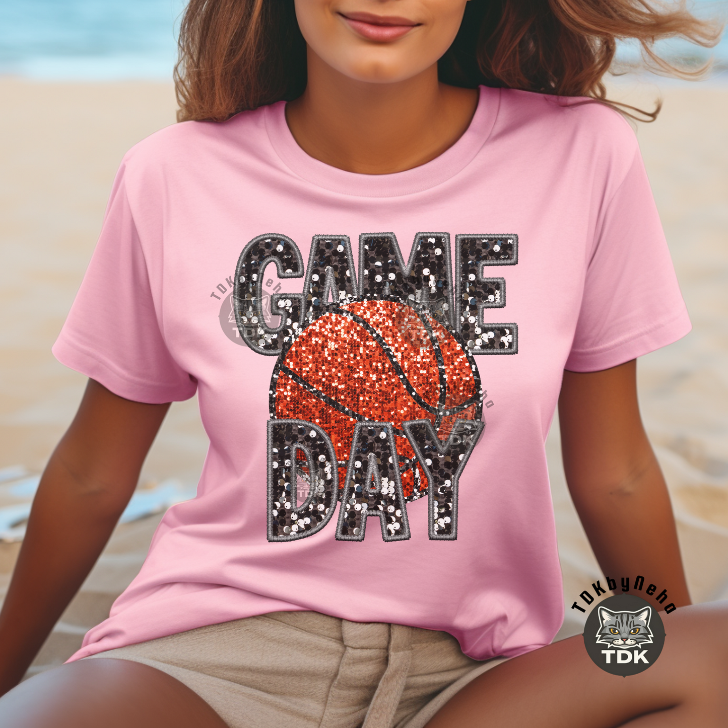Sparkly Basketball Png Faux Sequin Game Day png Faux Patch Tshirt Design, School Spirit, Glitter Sublimation Design Digital Download