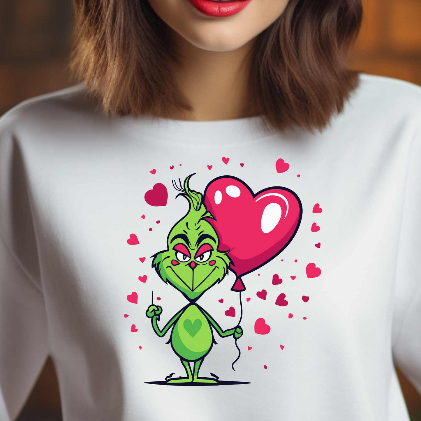 Website Exclusive Anti Valentines Green guy with Balloon and Needle PNG