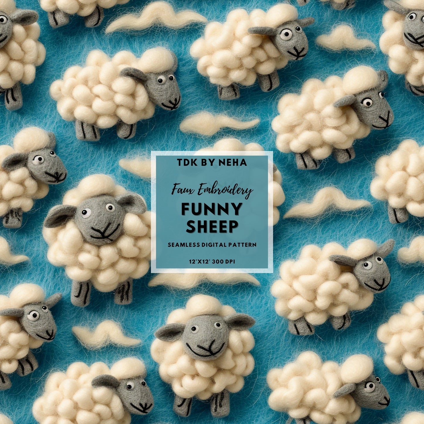 Funny Sheep Seamless JPG