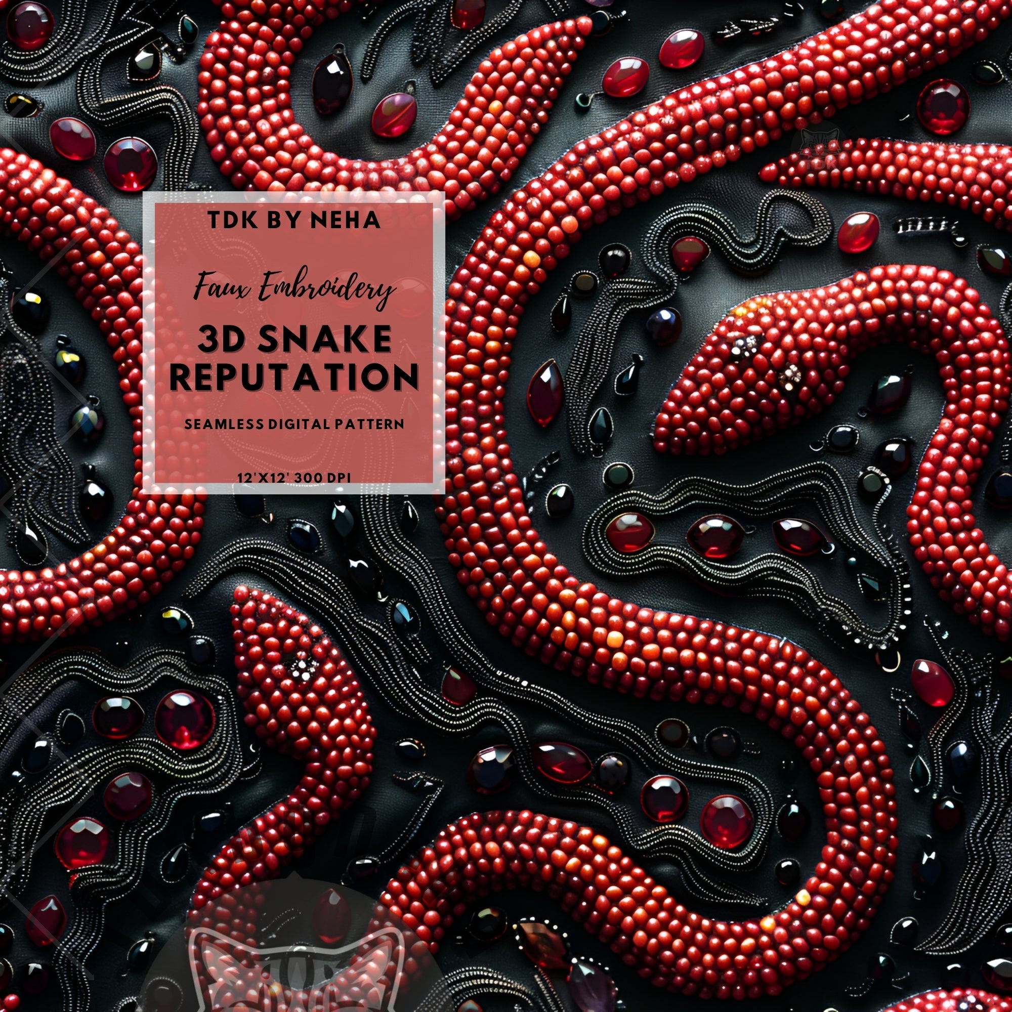 Reputation Snakes Era Fur Seamless JPG β The DoodleKeeper by Neha