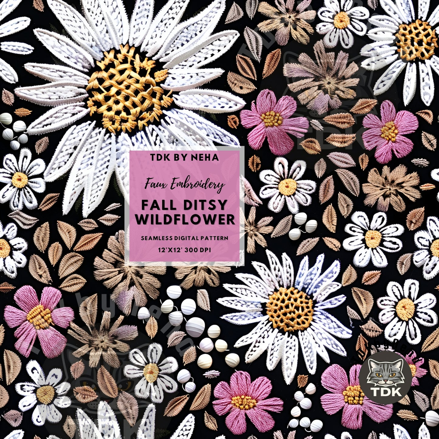 Fall Ditsy Floral All Over Print Seamless JPG