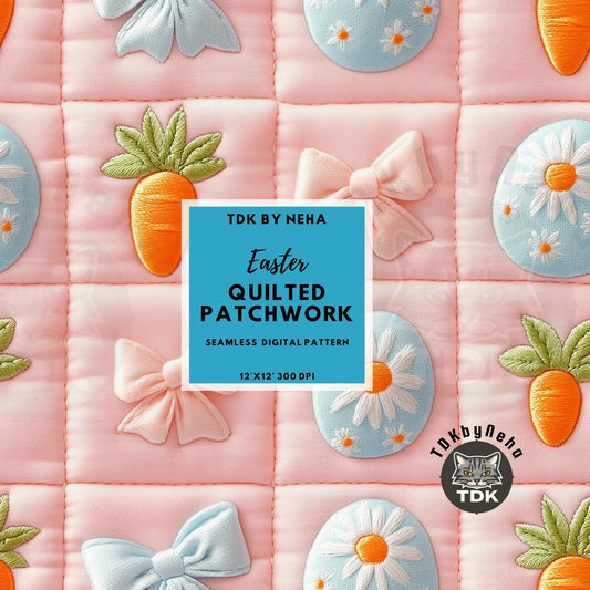 Easter Quilted Patchwork Seamless JPG