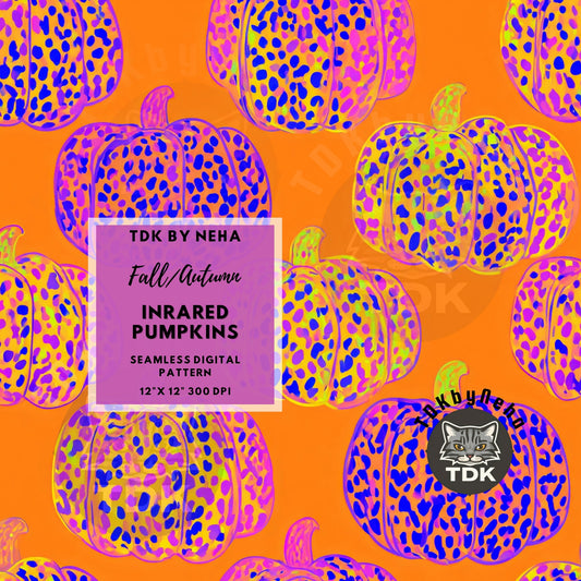 Neon Pumpkins Seamless JPG