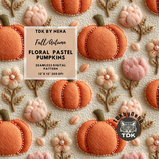 Fall Boho Pumpkins Seamless JPG