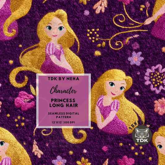WEBSITE EXCLUSIVE - Rapunzel Seamless Pattern