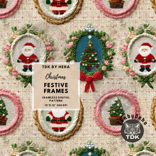 Christmas Frames Seamless JPG