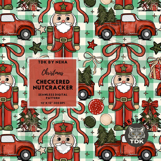 Checks Nutcracker Seamless Green