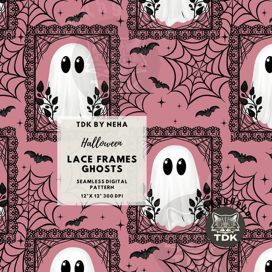 Lacy Ghost Frames Seamless PNG