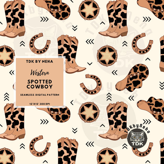 Neutral Western Seamless PNG (Beige)