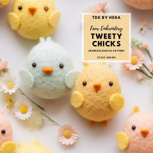 Tweety Chicks Seamless JPG