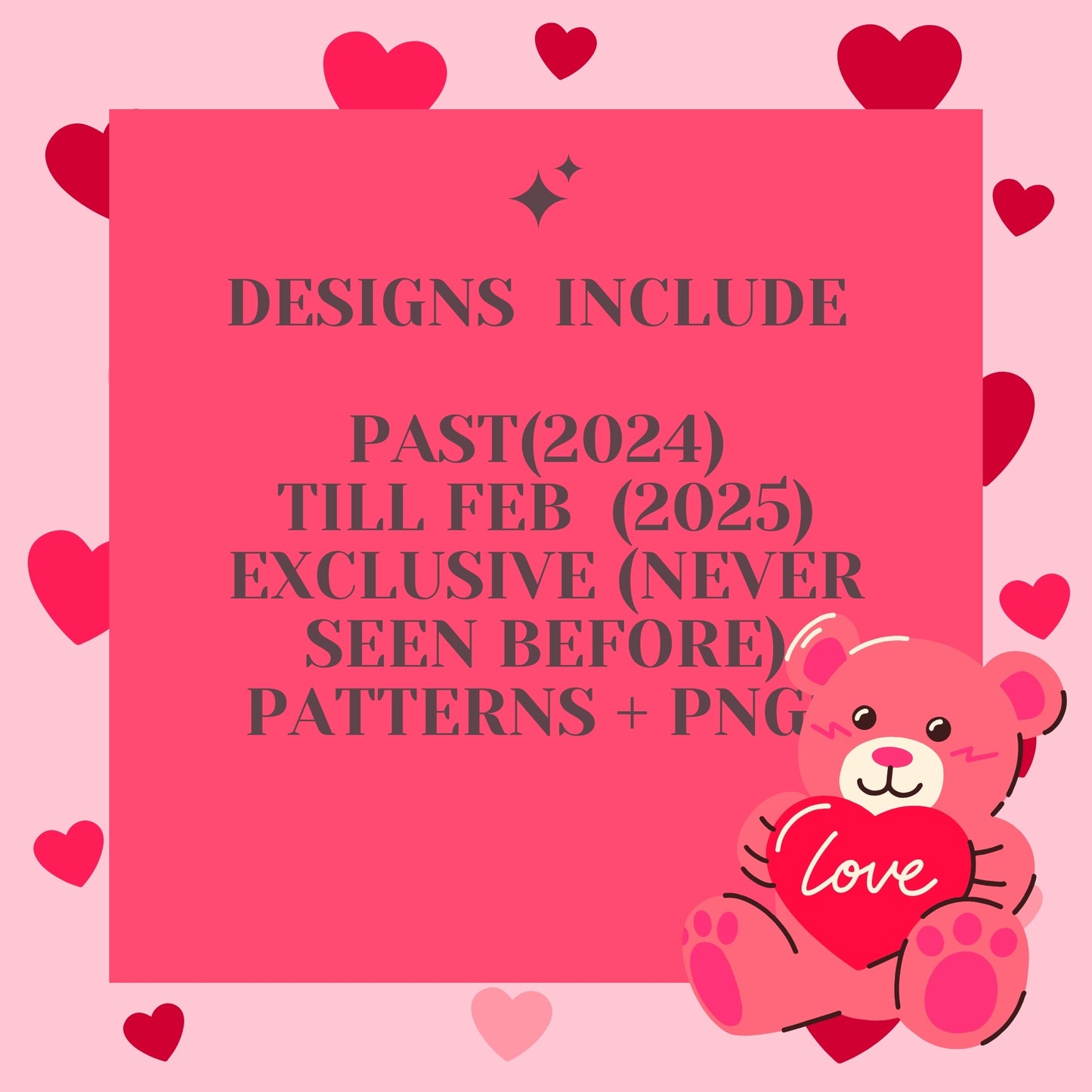 Valentines Seamless Pattern Bundle 23-24-25 (Till Feb 25)