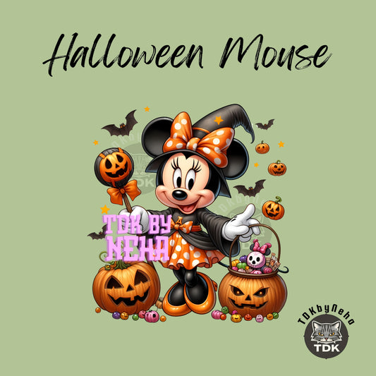 Instant Download Halloween Girl Mouse PNG