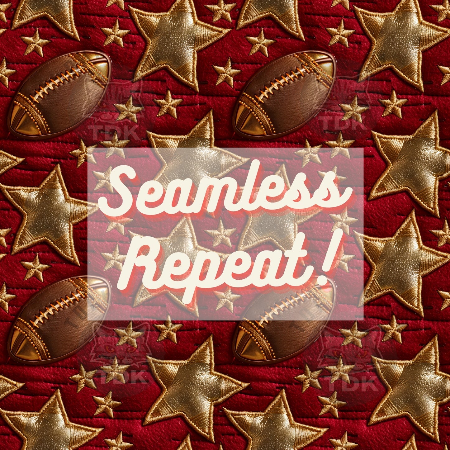 Red Gold American Football Seamless JPG